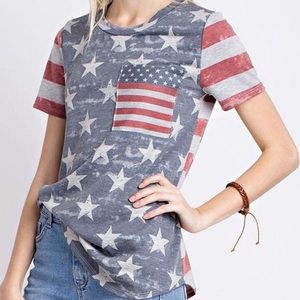 12PM by Mon Ami🌸Stars and Stripes Vintage Top